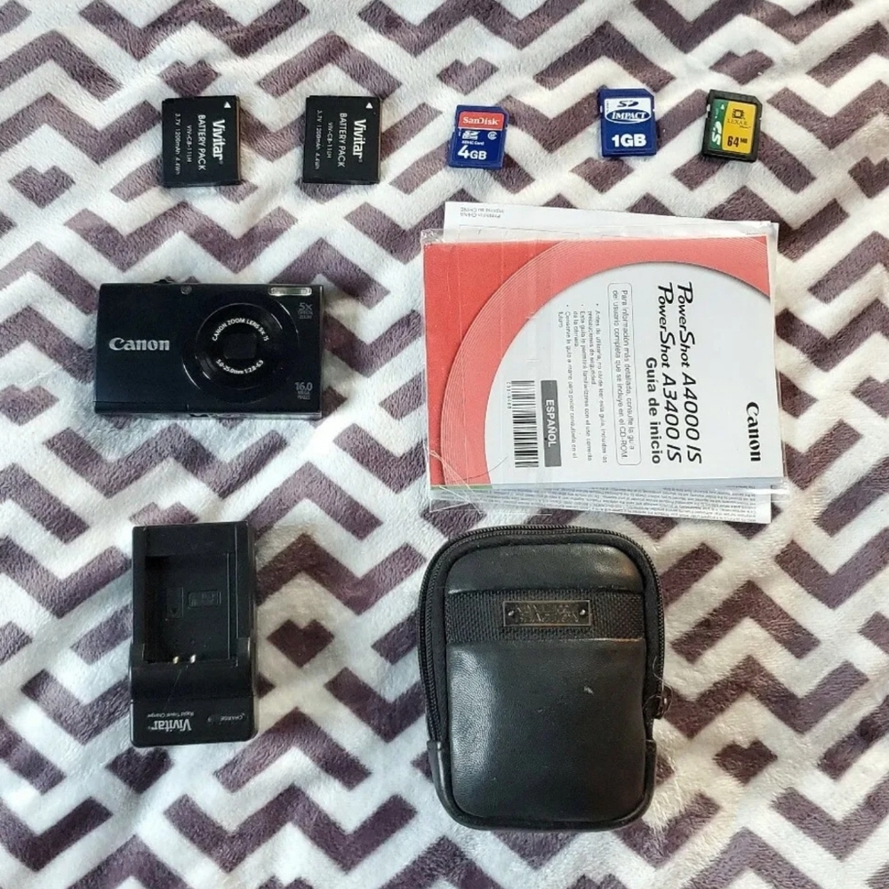 Canon PowerShot A3400 IS 16.0MP Digital Camera - Black
